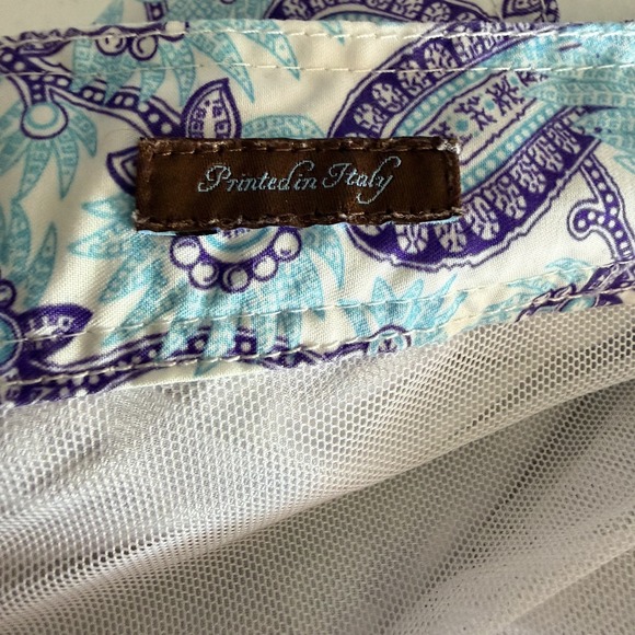 Mens Peter Millar Seaside Collection Blue Purple Paisley Swim Trunks Size XL - Picture 2 of 8